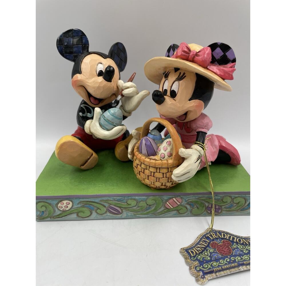 Disney Traditions Easter Artistry Mickey & Minnie Figurine 6008319 NWT - Picture 2 of 9